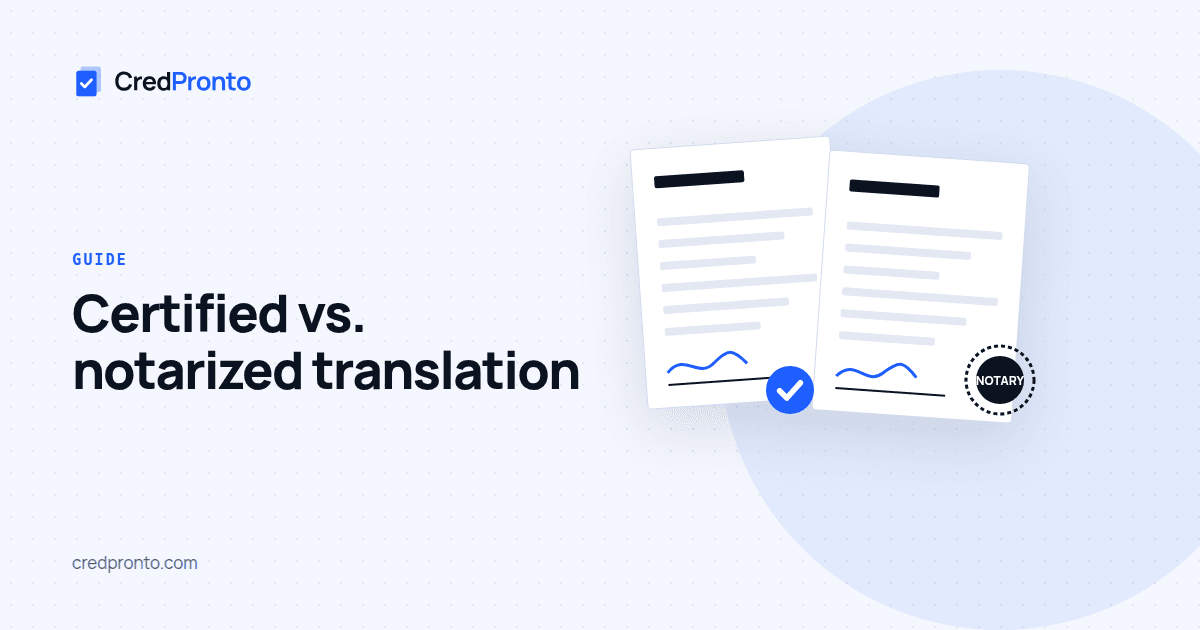 Cover for the guide "Certified vs. notarized translation: what's the difference?"